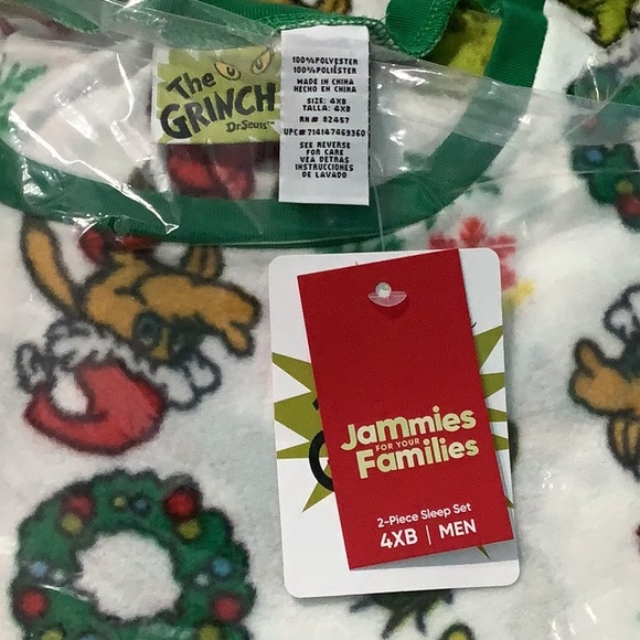 The Grinch - Jammies For Your Families - 4XB - New! - Picture 5 of 5
